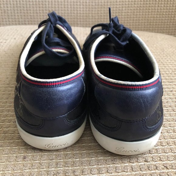 Gucci Men Blue Monogram Sneakers